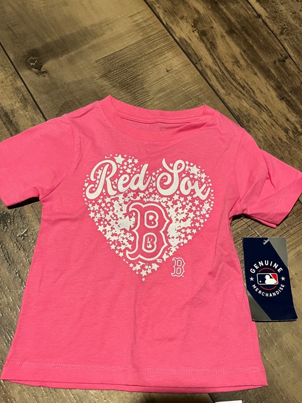 MLB Pink Boston Red Sox Heart Graphic Tee